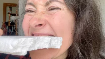 Biting The Styrofoam Cover