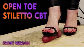 Open Toe High Heels Stiletto Cbt, Bootjob And Post Orgasm Crush With Tamystarly - (Front Version) - Heeljob, Ballbusting, Femdom, Shoejob, Ball Stomping, Foot Fetish Domination, Footjob, Cock Board