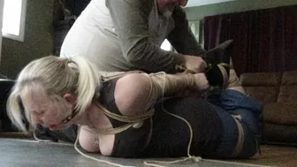 Blondie Milf Rope Slut Vivica Lase Bondage Hogtied In The Kitchen Sdmp4