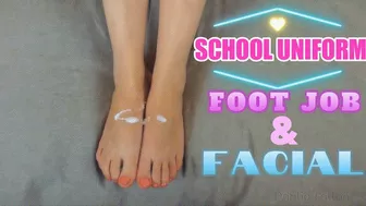 School Uniform Toe Sucking & Footjob With Facial (720 Wmv)