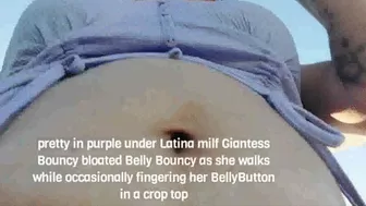 Pretty In Purple Under Latina Milf Giantess Bouncy Bloated Belly Bouncy As She Walks While Occasionally Fingering Her Bellybutton In A Crop Top Mkv