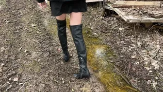 Video Compilation Of The Most Trashy Shots With Mud, Expensive Boots, Patent Leather High Heels From Past Videos