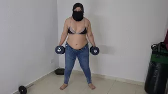 Masked Girl Workout