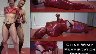 Cling Wrap Mummifcation Bondage Ordeal! With Veve Lane