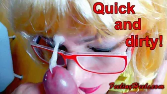 Quick And Dirty! - Starring Bibi Heely - Episode 5 - Part 2 - High Heels Yellow Dress Blowjob Deepthroat Pov Facial Cumshot - Hd