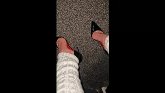 Showing Off My Super Sexy High Heels And Leg Warmers