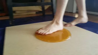 Kay Pop Stuck Barefoot In Ultra Sticky Glue Trap