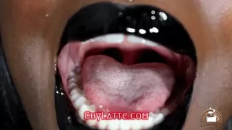 Black Tar Lip Exploration (Higher Quality) Mouth Fetish Mouth Exploration Vore Fetish Giantess Fetish Teeth Fetish Tongue Fetish - 1080 Mp4