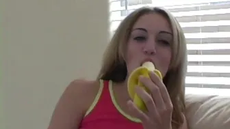 Sweet Amber Eating Banana Teasing