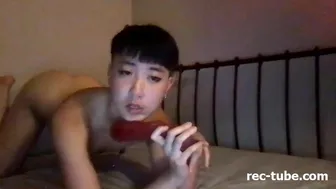 Asian Very Hairy Plays With Pussy On Cam