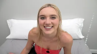 This Blonde Teen Is Cute And Brand New To Porn