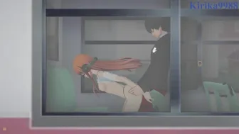 Futaba Sakura And Ren Amamiya Have Deep Fucking On The Bus. - Persona 5 Hentai