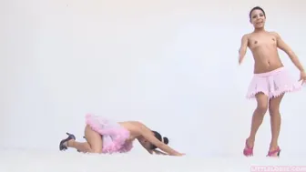 Little Lorie In Ballet Licks Pussy