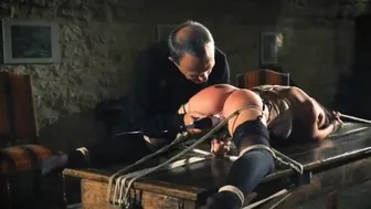 Hard Bdsm Session To Submissive Girl. Spanking Very Hard Her Ass And Body