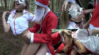 Nurse Gets Driven To The Forest And Fucked By Santa! - Mimi Boom