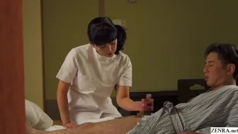 Mature Japanese Masseuse Gives Client Handjob Subtitles