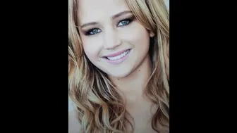 Jennifer Lawrence Cum Tribute. Big Size Tribute And Cumshot