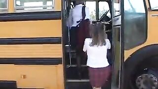 Two Schoolgirls Try Big Cock