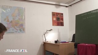 French Slut Classroom Threesome