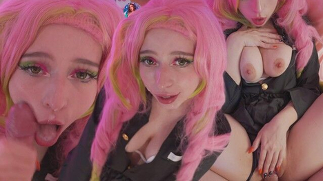 Cyberlycrush & Mitsuri Kanroji Get Their Tight Holes Drilled And Face Creamed In Pov Cosplay