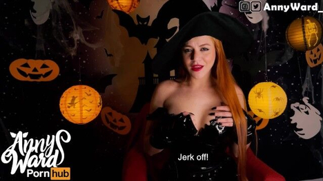 Anny Ward, The Naughty Witch, Begs For Your Cum In Her Mouth - Joi Countdown Ends In A Massive Cumshot